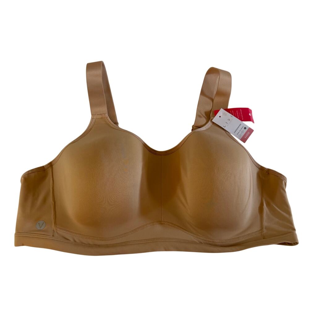 NWT Cacique Livi Tan Sports Bra 44DD